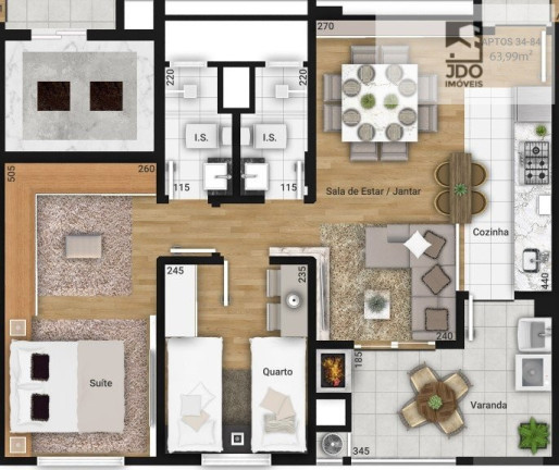 Imagem Apartamento com 2 Quartos à Venda, 64 m² em Tingui - Curitiba
