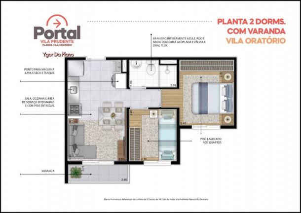 Imagem Apartamento com 2 Quartos à Venda, 36 m² em Vila Prudente - São Paulo