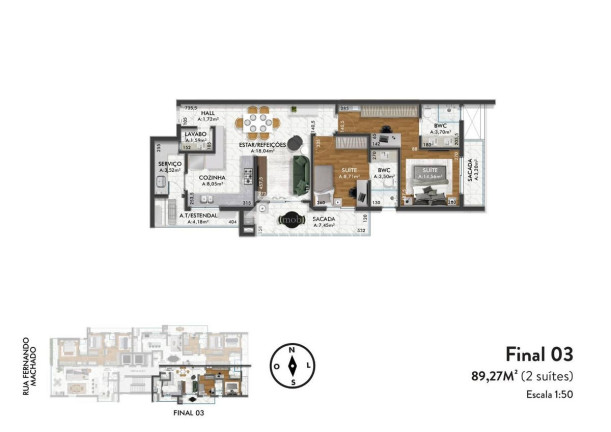 Imagem Apartamento com 2 Quartos à Venda, 89 m² em América - Joinville