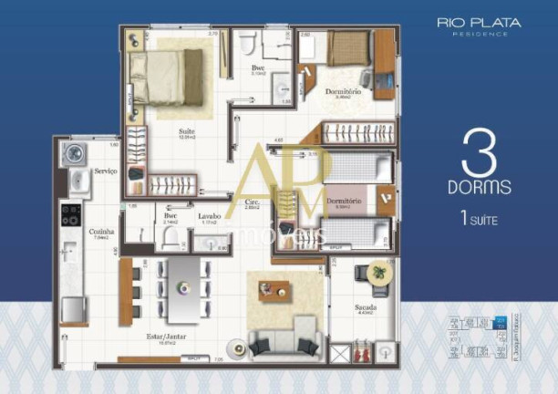 Imagem Apartamento com 3 Quartos à Venda, 80 m² em Capoeiras - Florianópolis Imagem Apartamento com 3 Quartos à Venda, 80 m² em Capoeiras - Florianópolis