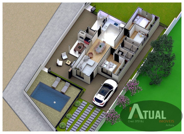 Casa com 3 Quartos à Venda, 110 m² em Jardim Estância Brasil - Atibaia