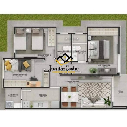 Imagem Casa de Condomínio com 3 Quartos à Venda, 132 m² em Papagaio - Feira De Santana Imagem Casa de Condomínio com 3 Quartos à Venda, 132 m² em Papagaio - Feira De Santana
