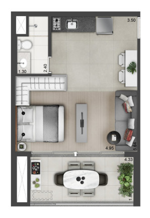 Imagem Imóvel com 1 Quarto à Venda, 24 m² em Santo Amaro - São Paulo Imagem Imóvel com 1 Quarto à Venda, 24 m² em Santo Amaro - São Paulo
