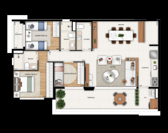Imagem Apartamento com 2 Quartos à Venda, 100 m² em Parque Imperial - São Paulo