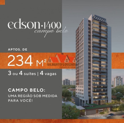 Imagem Apartamento com 4 Quartos à Venda, 234 m² em Campo Belo - São Paulo