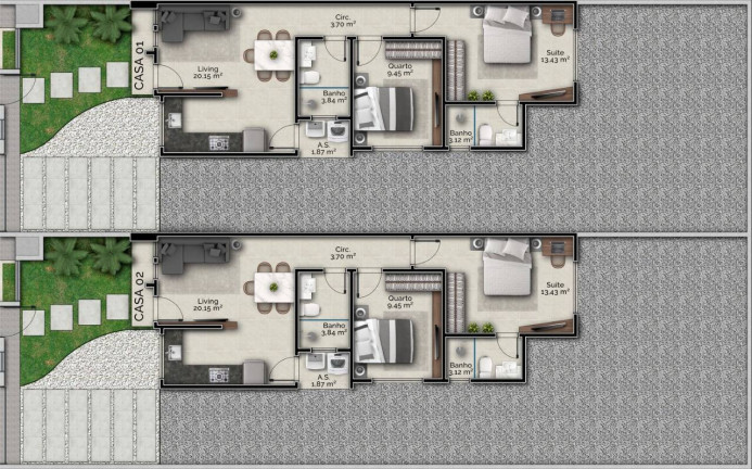Imagem Casa com 2 Quartos à Venda, 65 m² em Bosque Da Mata - Tijucas Imagem Casa com 2 Quartos à Venda, 65 m² em Bosque Da Mata - Tijucas