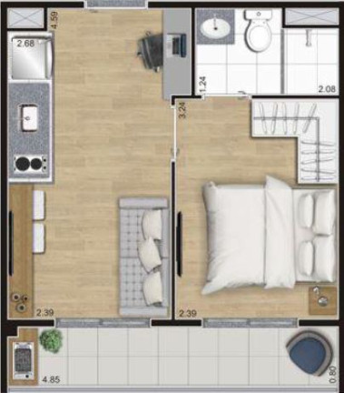 Imagem Apartamento com 1 Quarto à Venda, 30 m² em Belenzinho - São Paulo Imagem Apartamento com 1 Quarto à Venda, 30 m² em Belenzinho - São Paulo