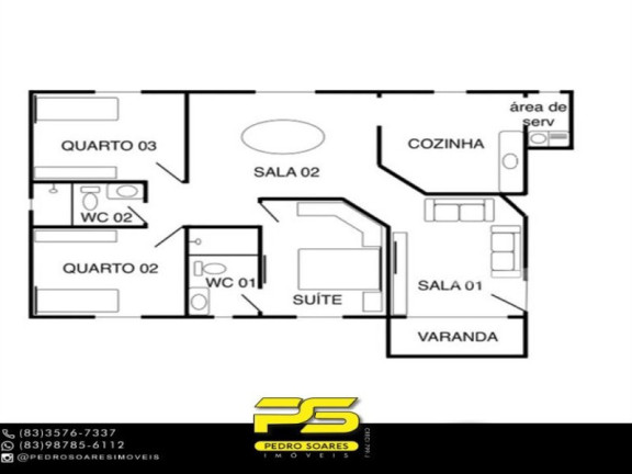 Imagem Apartamento com 3 Quartos à Venda, 86 m² em Jardim Cidade Universitária - João Pessoa Imagem Apartamento com 3 Quartos à Venda, 86 m² em Jardim Cidade Universitária - João Pessoa