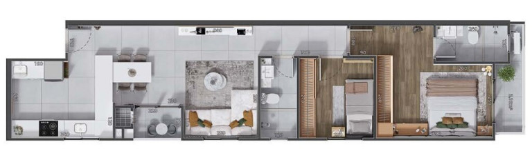 Imagem Apartamento com 2 Quartos à Venda, 155 m² em Novo Mundo - Curitiba