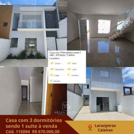 Imagem Casa com 3 Quartos à Venda, 143 m² em Laranjeiras - Caieiras