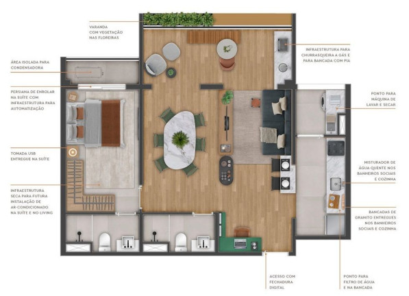 Imagem Apartamento com 2 Quartos à Venda, 69 m² em Mirandópolis - São Paulo Imagem Apartamento com 2 Quartos à Venda, 69 m² em Mirandópolis - São Paulo