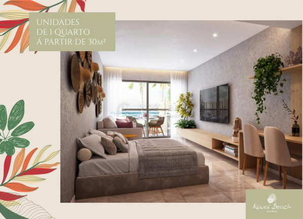 Imagem Flat com 1 Quarto à Venda, 32 m² em Centro - Tamandaré Imagem Flat com 1 Quarto à Venda, 32 m² em Centro - Tamandaré