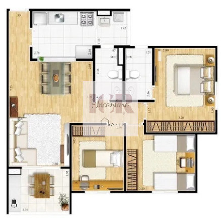 Imagem Apartamento com 3 Quartos à Venda, 79 m² em Parque Morumbi - Votorantim