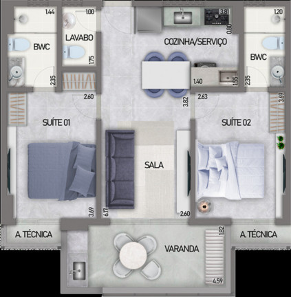 Imagem Apartamento com 2 Quartos à Venda, 131 m² em Monte Castelo - Cabedelo Imagem Apartamento com 2 Quartos à Venda, 131 m² em Monte Castelo - Cabedelo