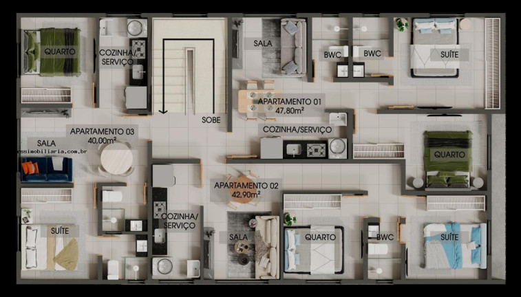 Imagem Apartamento com 2 Quartos à Venda, 47 m² em Bessa - João Pessoa Imagem Apartamento com 2 Quartos à Venda, 47 m² em Bessa - João Pessoa