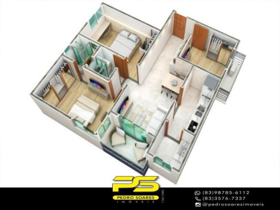 Imagem Apartamento com 3 Quartos à Venda, 66 m² em Aeroclube - João Pessoa Imagem Apartamento com 3 Quartos à Venda, 66 m² em Aeroclube - João Pessoa
