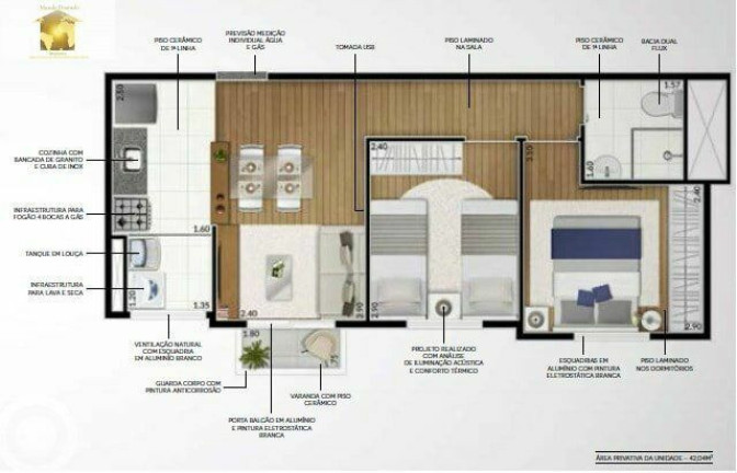 Imagem Apartamento com 2 Quartos à Venda, 42 m² em Parque Espacial - São Bernardo Do Campo