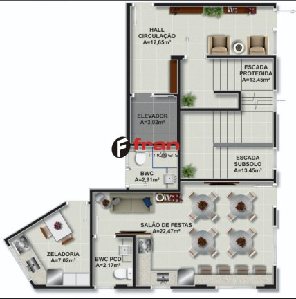 Imagem Apartamento com 1 Quarto à Venda, 53 m² em Itacorubi - Florianópolis Imagem Apartamento com 1 Quarto à Venda, 53 m² em Itacorubi - Florianópolis
