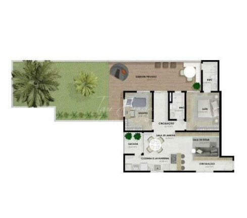 Imagem Apartamento com 2 Quartos à Venda, 45 m² em Bacacheri - Curitiba