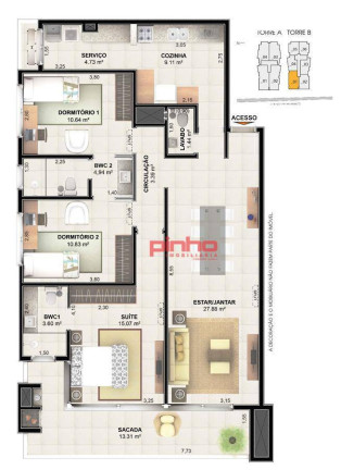 Imagem Apartamento com 3 Quartos à Venda, 124 m² em Centro - Palhoça Imagem Apartamento com 3 Quartos à Venda, 124 m² em Centro - Palhoça