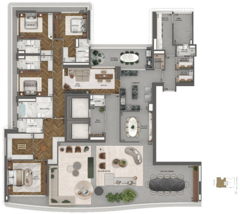 Imagem Apartamento com 4 Quartos à Venda, 515 m² em Jardim Guedala - São Paulo