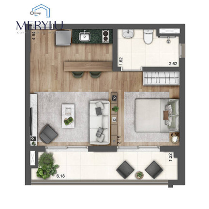 Imagem Apartamento com 1 Quarto à Venda, 45 m² em Chácara Inglesa - São Paulo