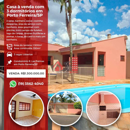 Imagem Casa de Condomínio com 3 Quartos à Venda, 1.500 m² em Centro - Porto Ferreira Imagem Casa de Condomínio com 3 Quartos à Venda, 1.500 m² em Centro - Porto Ferreira