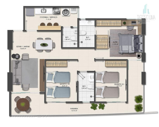 Imagem Apartamento com 3 Quartos à Venda, 83 m²em Parquelândia - Fortaleza Imagem Apartamento com 3 Quartos à Venda, 83 m²em Parquelândia - Fortaleza