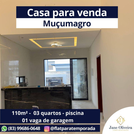Imagem Casa com 3 Quartos à Venda, 110 m² em Muçumagro - João Pessoa