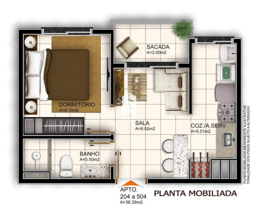 Imagem Apartamento com 1 Quarto à Venda, 42 m² em Camobi - Santa Maria Imagem Apartamento com 1 Quarto à Venda, 42 m² em Camobi - Santa Maria