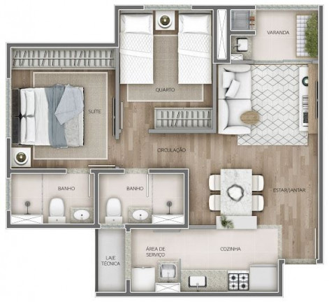 Imagem Apartamento com 2 Quartos à Venda, 52 m² em Paraíso Do Morumbi - São Paulo Imagem Apartamento com 2 Quartos à Venda, 52 m² em Paraíso Do Morumbi - São Paulo