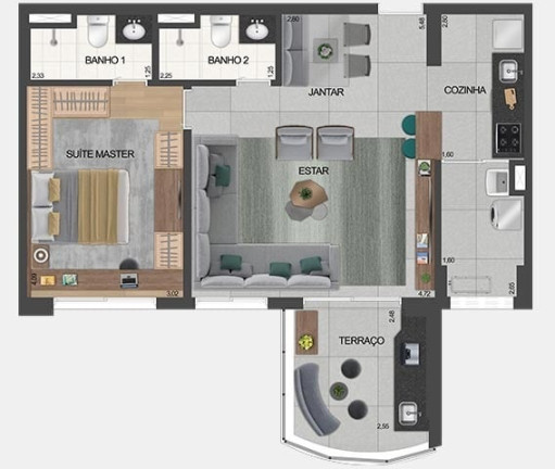 Imagem Apartamento com 2 Quartos à Venda, 66 m² em Brooklin Paulista - São Paulo Imagem Apartamento com 2 Quartos à Venda, 66 m² em Brooklin Paulista - São Paulo