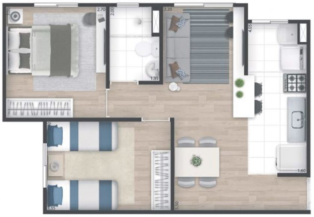 Imagem Apartamento com 2 Quartos à Venda, 42 m² em Vila Perracini - Poá Imagem Apartamento com 2 Quartos à Venda, 42 m² em Vila Perracini - Poá