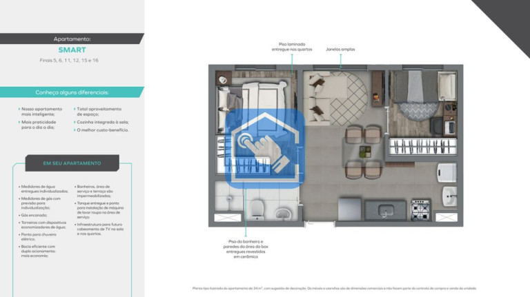 Imagem Apartamento com 2 Quartos à Venda, 34 m² em Belenzinho - São Paulo