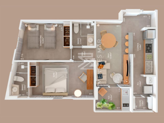 Imagem Imóvel com 2 Quartos à Venda, 98 m² em Guilhermina - Praia Grande