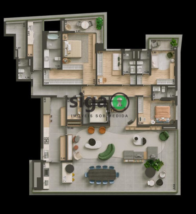 Imagem Apartamento com 3 Quartos à Venda, 220 m² em Brooklin - São Paulo Imagem Apartamento com 3 Quartos à Venda, 220 m² em Brooklin - São Paulo