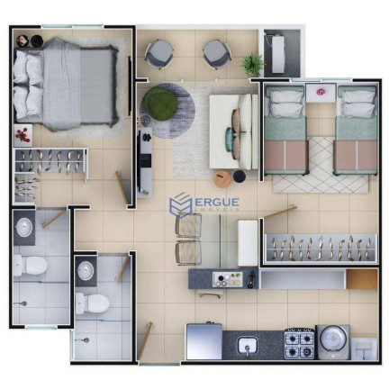 Imagem Apartamento com 3 Quartos à Venda, 58 m² em Messejana - Fortaleza Imagem Apartamento com 3 Quartos à Venda, 58 m² em Messejana - Fortaleza