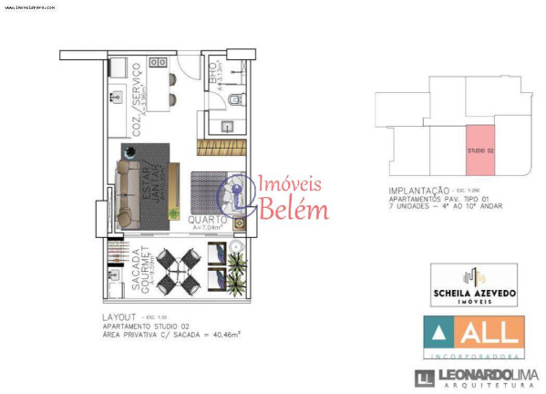 Imagem Apartamento com 1 Quarto à Venda, 40 m² em Umarizal - Belém Imagem Apartamento com 1 Quarto à Venda, 40 m² em Umarizal - Belém