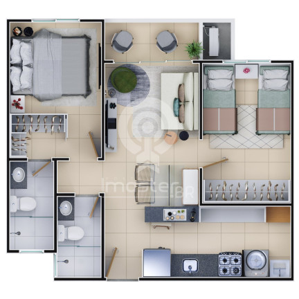 Imagem Apartamento com 2 Quartos à Venda, 45 m² em Messejana - Fortaleza Imagem Apartamento com 2 Quartos à Venda, 45 m² em Messejana - Fortaleza