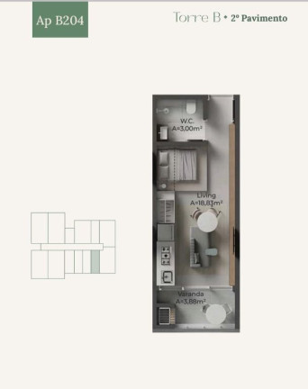 Imagem Studio com 1 Quarto à Venda, 30 m² em Santo Antônio De Lisboa - Florianópolis