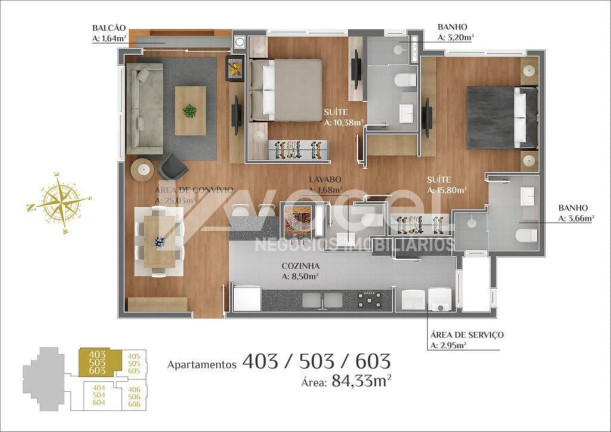 Imagem Apartamento com 2 Quartos à Venda, 74 m² em Centro - Gramado Imagem Apartamento com 2 Quartos à Venda, 74 m² em Centro - Gramado
