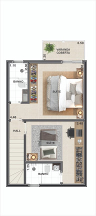 Imagem Imóvel com 2 Quartos à Venda, 71 m² em Praia Do Sonho - Itanhaém