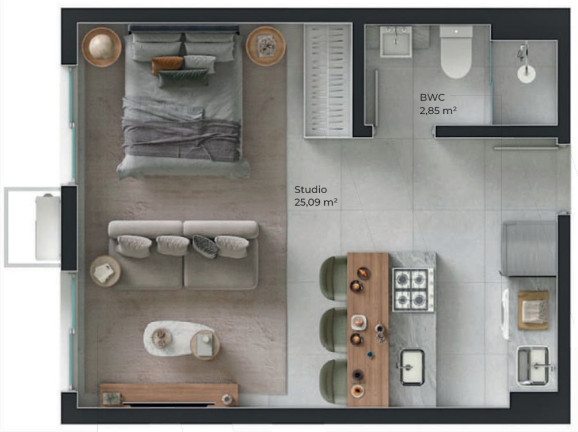 Imagem Apartamento com 2 Quartos à Venda, 51 m² em Barreiros - São José Imagem Apartamento com 2 Quartos à Venda, 51 m² em Barreiros - São José