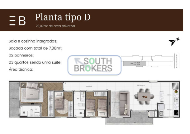 Imagem Apartamento com 3 Quartos à Venda, 74 m² em São Pedro - São José Dos Pinhais Imagem Apartamento com 3 Quartos à Venda, 74 m² em São Pedro - São José Dos Pinhais