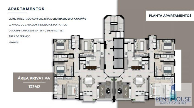Imagem Apartamento com 4 Quartos à Venda, 133 m² em Centro - Balneário Camboriú Imagem Apartamento com 4 Quartos à Venda, 133 m² em Centro - Balneário Camboriú