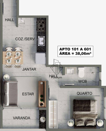 Imagem Imóvel com 1 Quarto à Venda, 38 m² em Bessa - João Pessoa Imagem Imóvel com 1 Quarto à Venda, 38 m² em Bessa - João Pessoa