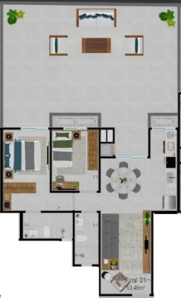 Imagem Apartamento com 2 Quartos à Venda, 116 m² em Areias - São José Imagem Apartamento com 2 Quartos à Venda, 116 m² em Areias - São José
