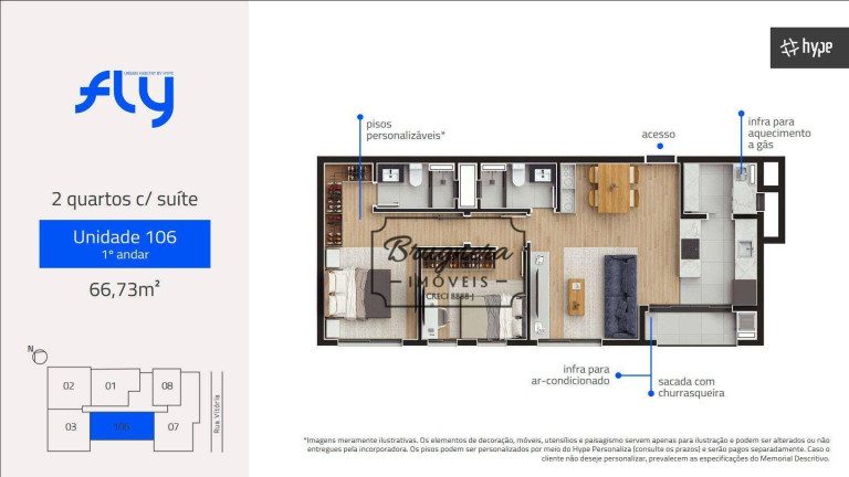 Imagem Apartamento com 2 Quartos à Venda, 62 m² em Cabral - Curitiba Imagem Apartamento com 2 Quartos à Venda, 62 m² em Cabral - Curitiba