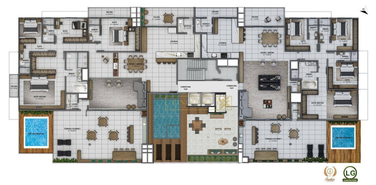 Imagem Cobertura com 4 Quartos à Venda, 326 m² em Nossa Senhora Do Rosário - São José Imagem Cobertura com 4 Quartos à Venda, 326 m² em Nossa Senhora Do Rosário - São José
