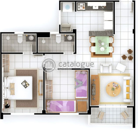Imagem Apartamento com 2 Quartos à Venda, 61 m² em Nova Parnamirim - Parnamirim